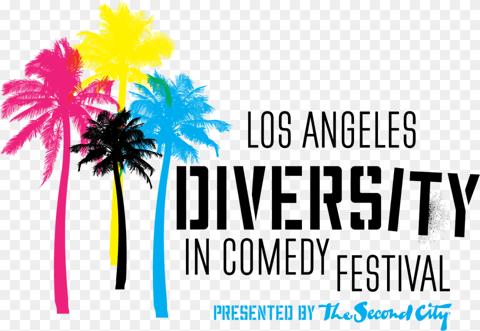 Sc La Lacd Logo Color Diversity In Comedy Festival, Palm Tree, Plant, Tree, Art Png Image