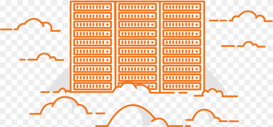 Scalable Cloud Servers Vertical, Text Free Transparent Png