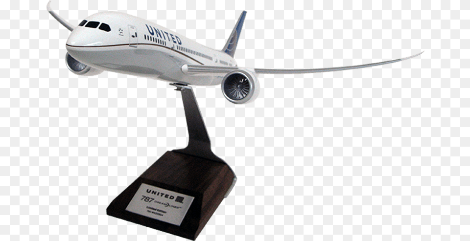 Scale 787 Model In United Paint Scheme With Personalized Avion A Escala, Aircraft, Airliner, Airplane, Transportation Free Transparent Png