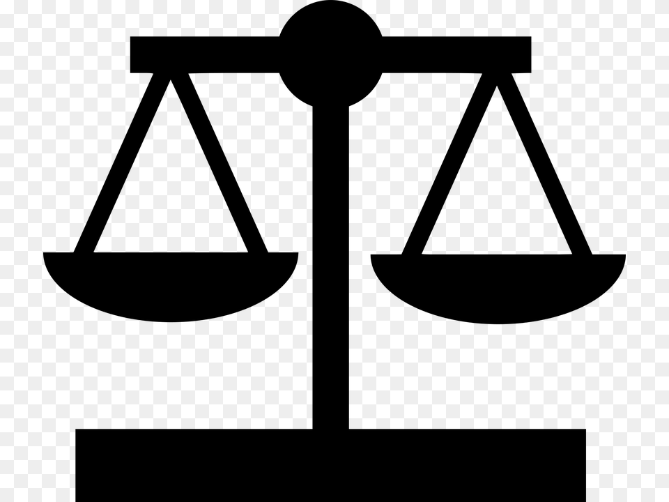 Scale Balance Weight Measure Compare Equal Rule Of Law, Gray Png Image