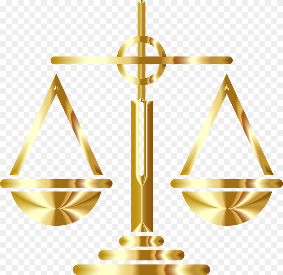Scales, Cross, Symbol, Gold Free Png