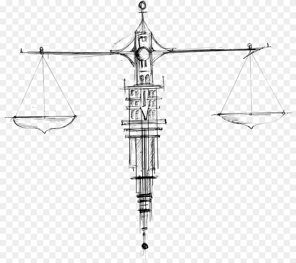 Scales Of Justice, Cross, Symbol, Boat, Transportation Png Image