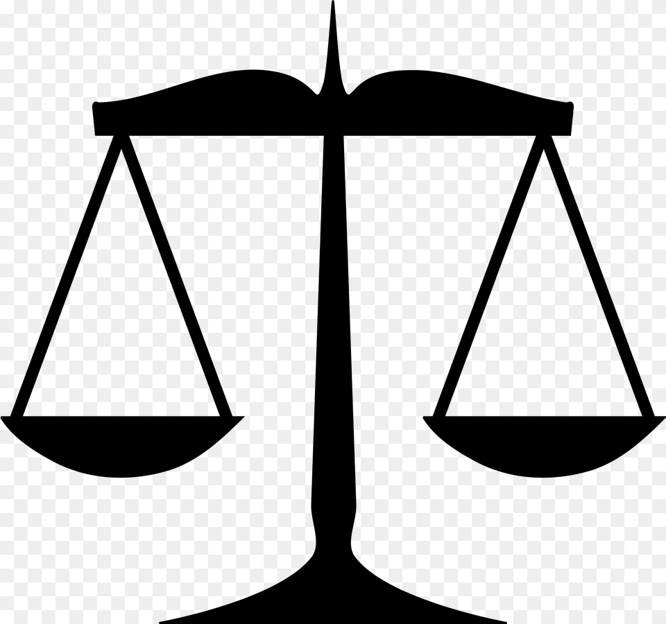 Scales Of Justice Clip Art, Gray Free Transparent Png