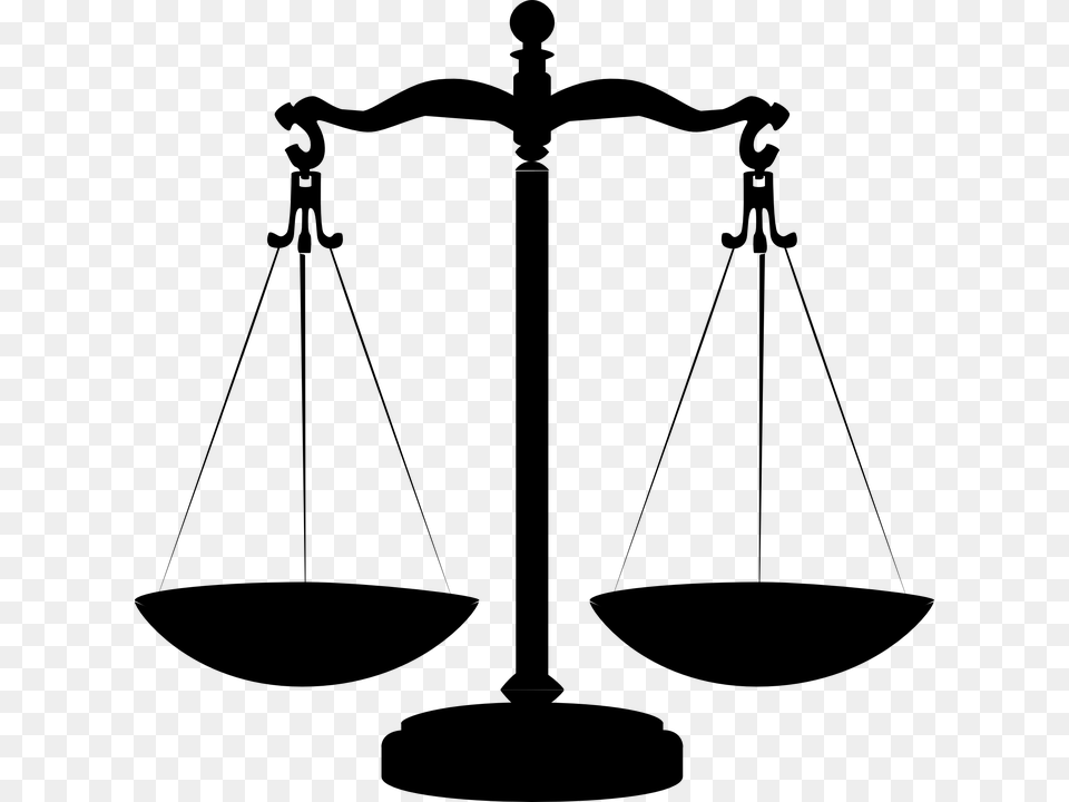 Scales Of Justice Clip Art Black And White Clipart Collection, Gray Free Png