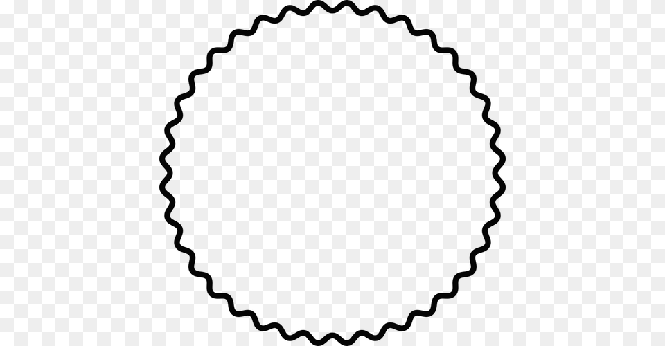 Scallop Frame, Gray Free Png