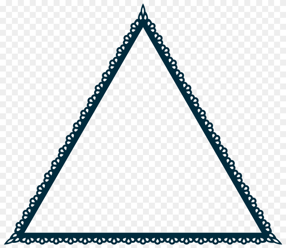 Scallop Frame Extrapolated 5 Clipart, Triangle Free Transparent Png