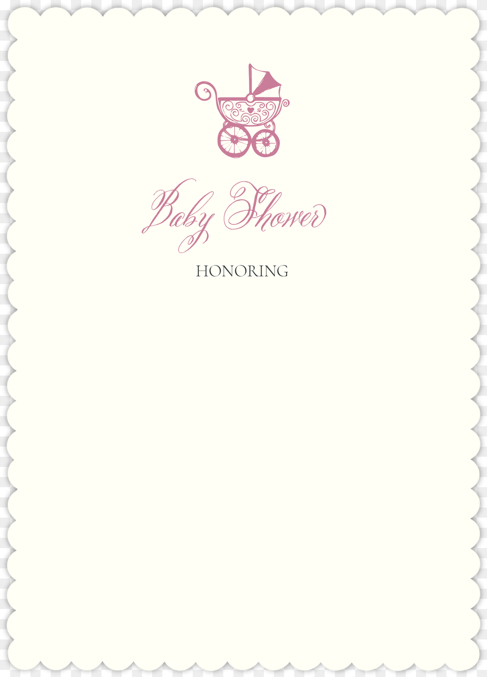 Scalloped Baby Shower Invitationclass Lazyload Lazyload Paper, Envelope, Greeting Card, Mail, Text Free Transparent Png