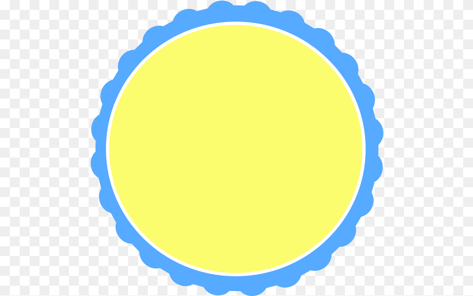 Scalloped Border Blue U0026 Yellow Scallop Circle Frame Circle, Oval, Nature, Outdoors, Sky Free Transparent Png
