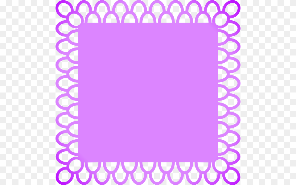 Scalloped Border Clip Art Black And White, Pattern, Purple Free Png
