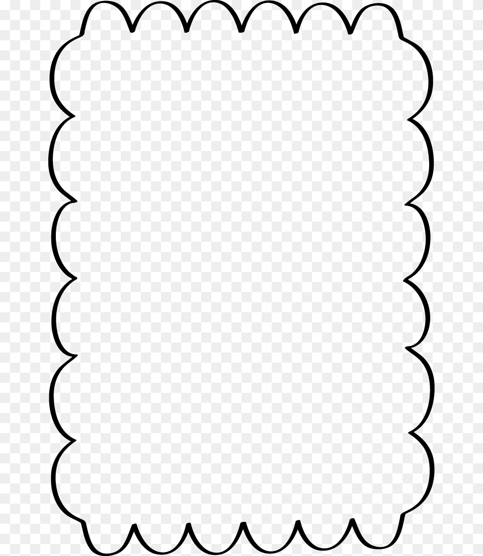 Scalloped Border Jik, Gray Png