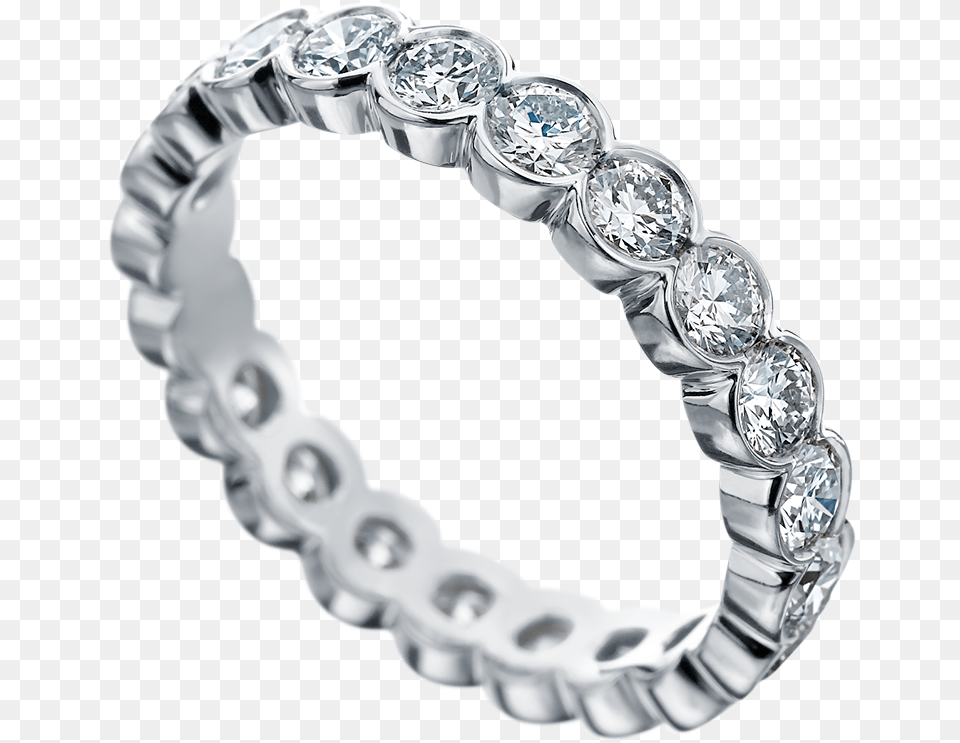 Scalloped Edge Eternity Band, Accessories, Bracelet, Diamond, Gemstone Png Image