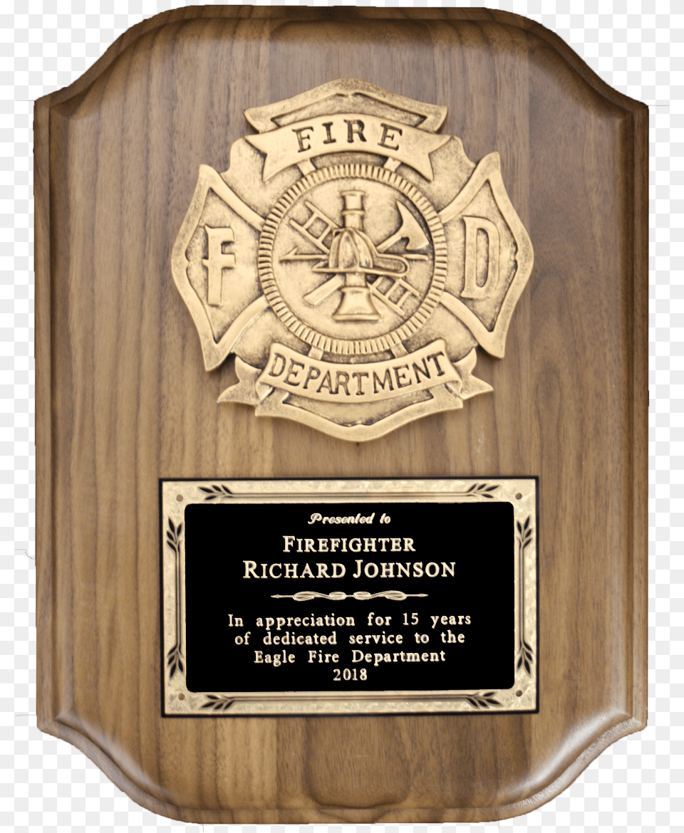 Scalloped Fire Department Eagle Plaque Fire Department Memorial Plaques, Logo Free Transparent Png