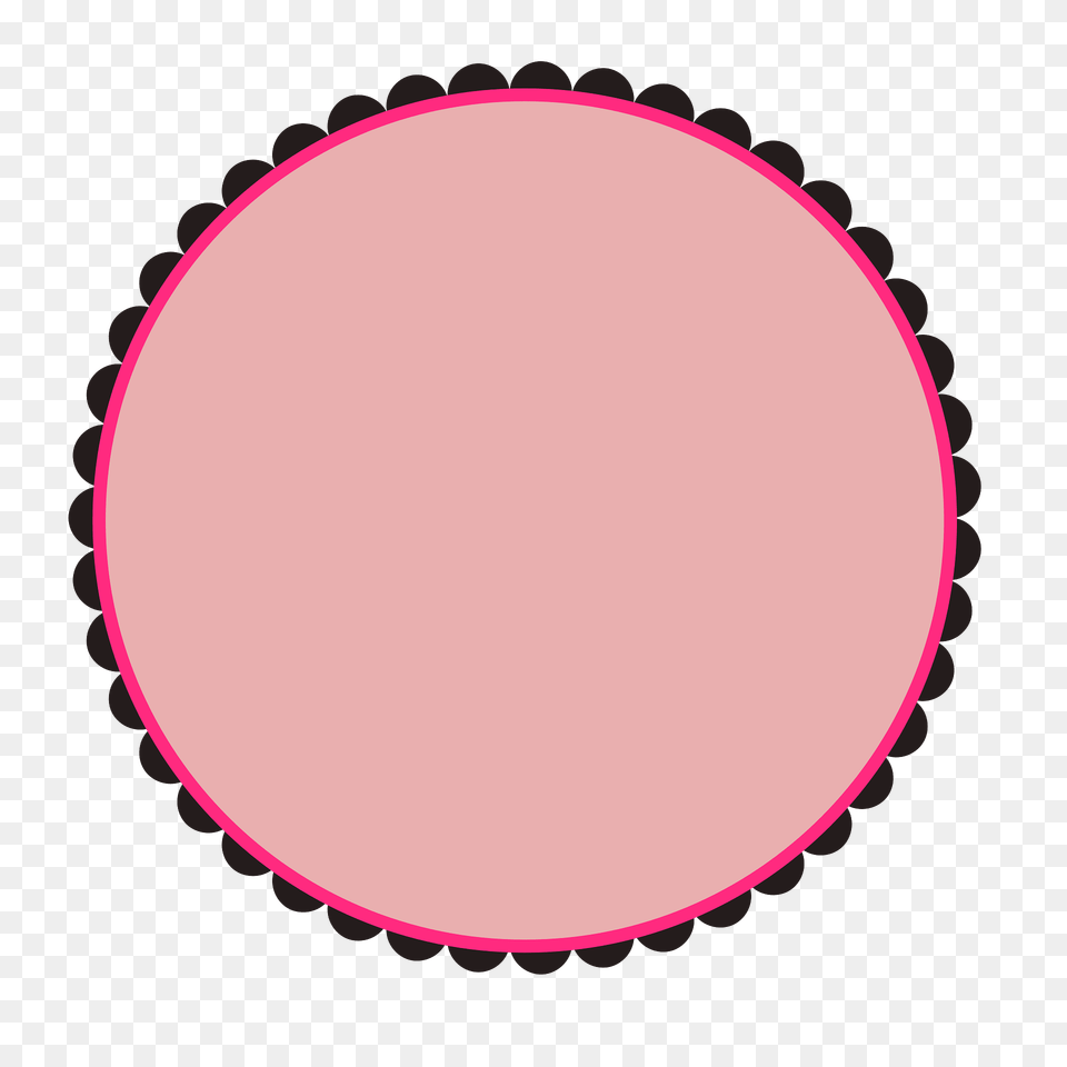 Scalloped Round Frame Clipart, Oval, Sphere Free Png