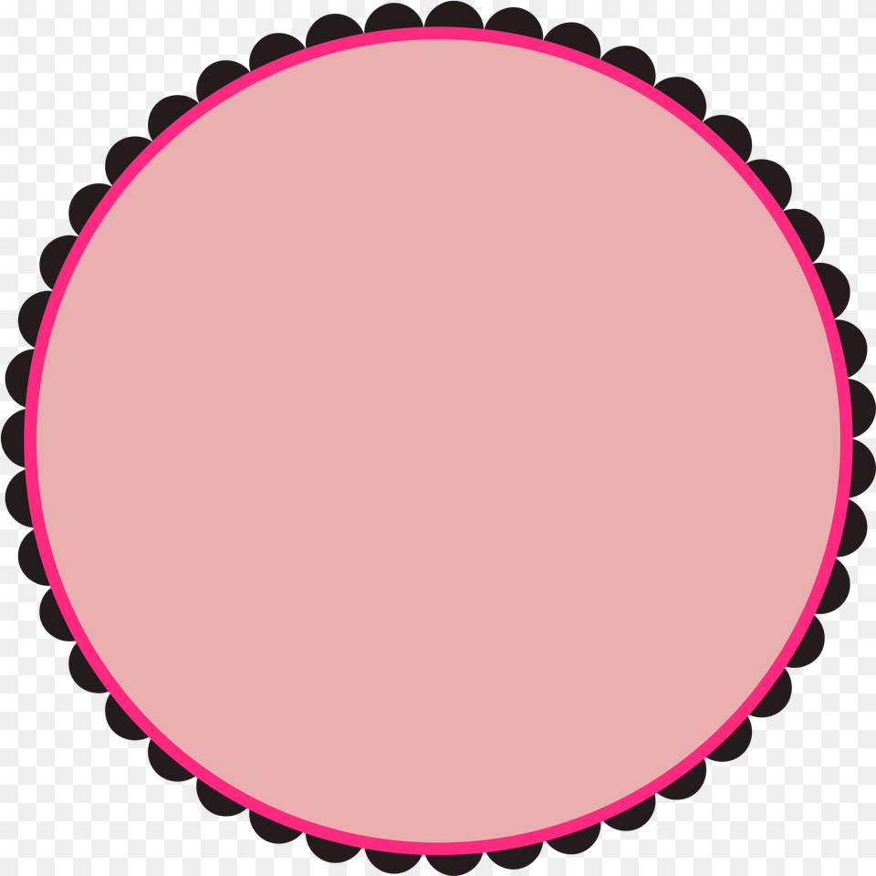 Scalloped Round Frame Frames In Circle, Oval, Sphere, Home Decor Free Png