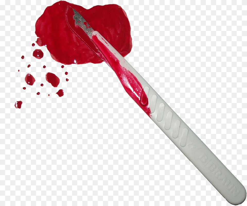 Scalpel With Blood, Brush, Device, Tool Free Png