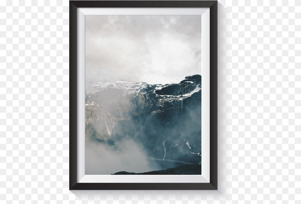 Scandi Mountain Range Part B Minimal Nordic Artwork Picture Frame, Mountain Range, Nature, Outdoors, Peak Free Png Download