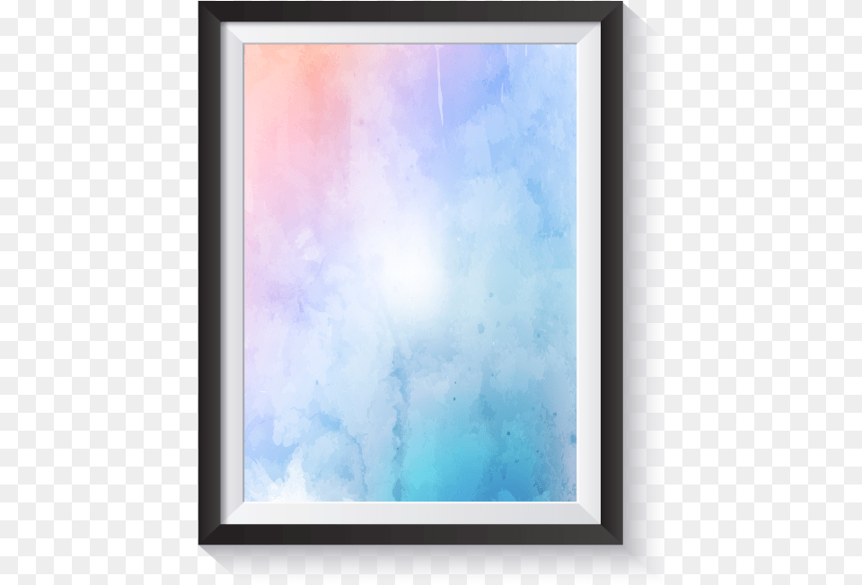 Scandi Water Colour Pink And Blue Minimal Nordic Print Picture Frame, Canvas, Nature, Outdoors, Sky Png Image