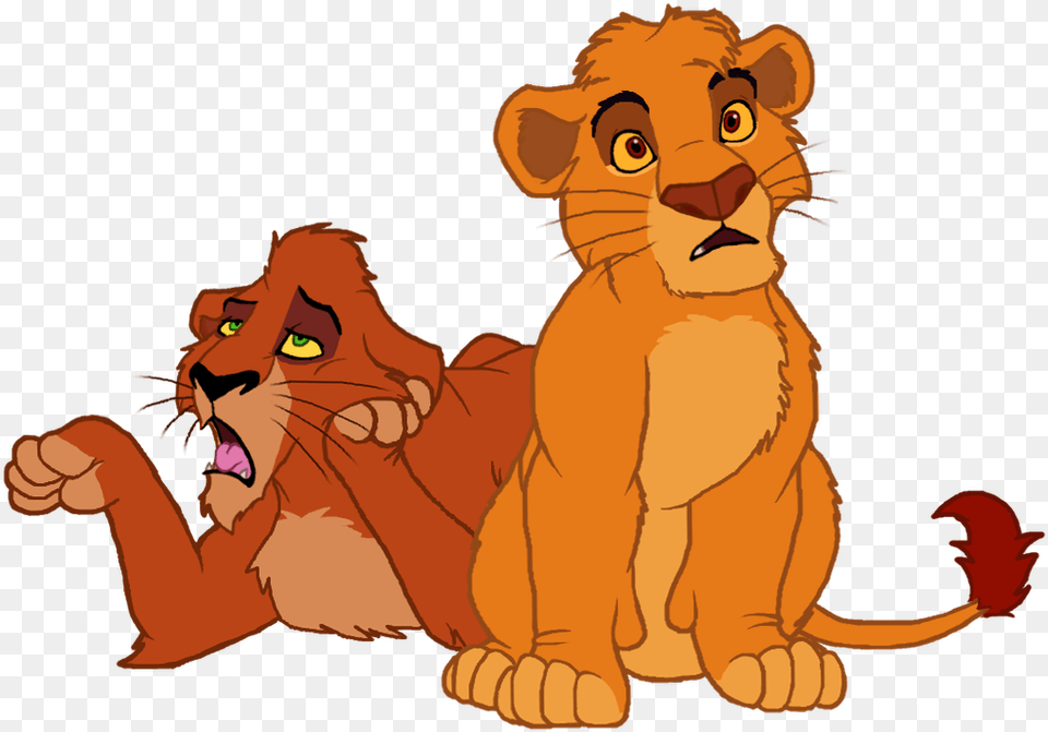 Scar And Mufsa As Cubs Lion King Taka And Mufasa Cub, Animal, Mammal, Wildlife, Person Free Png