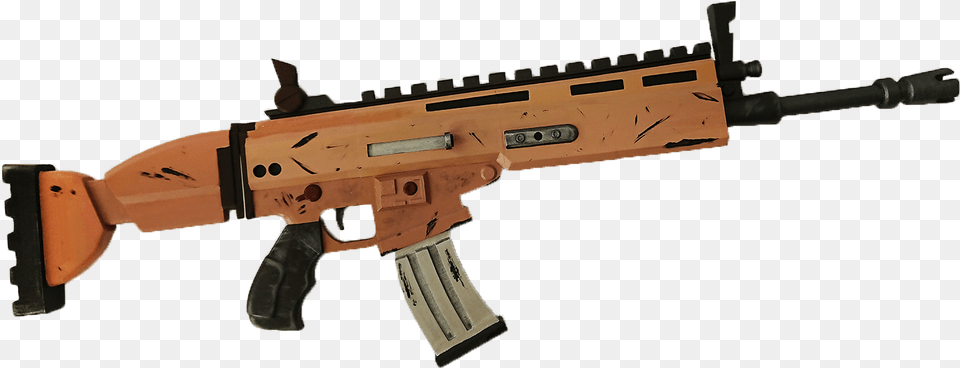 Scar Aoturifle With Moving Parts Fortnite Scar, Firearm, Gun, Rifle, Weapon Free Png