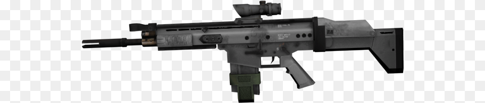 Scar H With Acog, Firearm, Gun, Machine Gun, Rifle Free Png