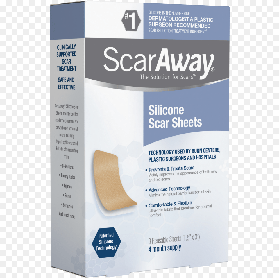 Scaraway Silicone Scar Sheets Are Intended For Use Scaraway Silicone Sheets, Advertisement, Poster, Bandage, First Aid Free Png Download