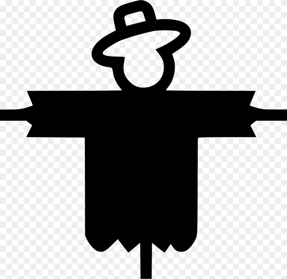 Scare Crow Emblem, Clothing, Hat, Stencil, Cross Free Png Download