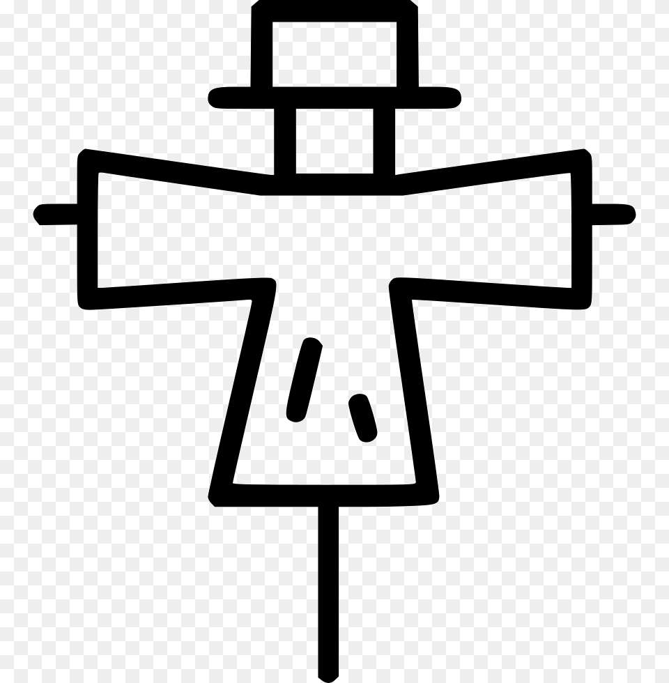 Scarecrow, Cross, Symbol, Stencil, Sign Free Transparent Png