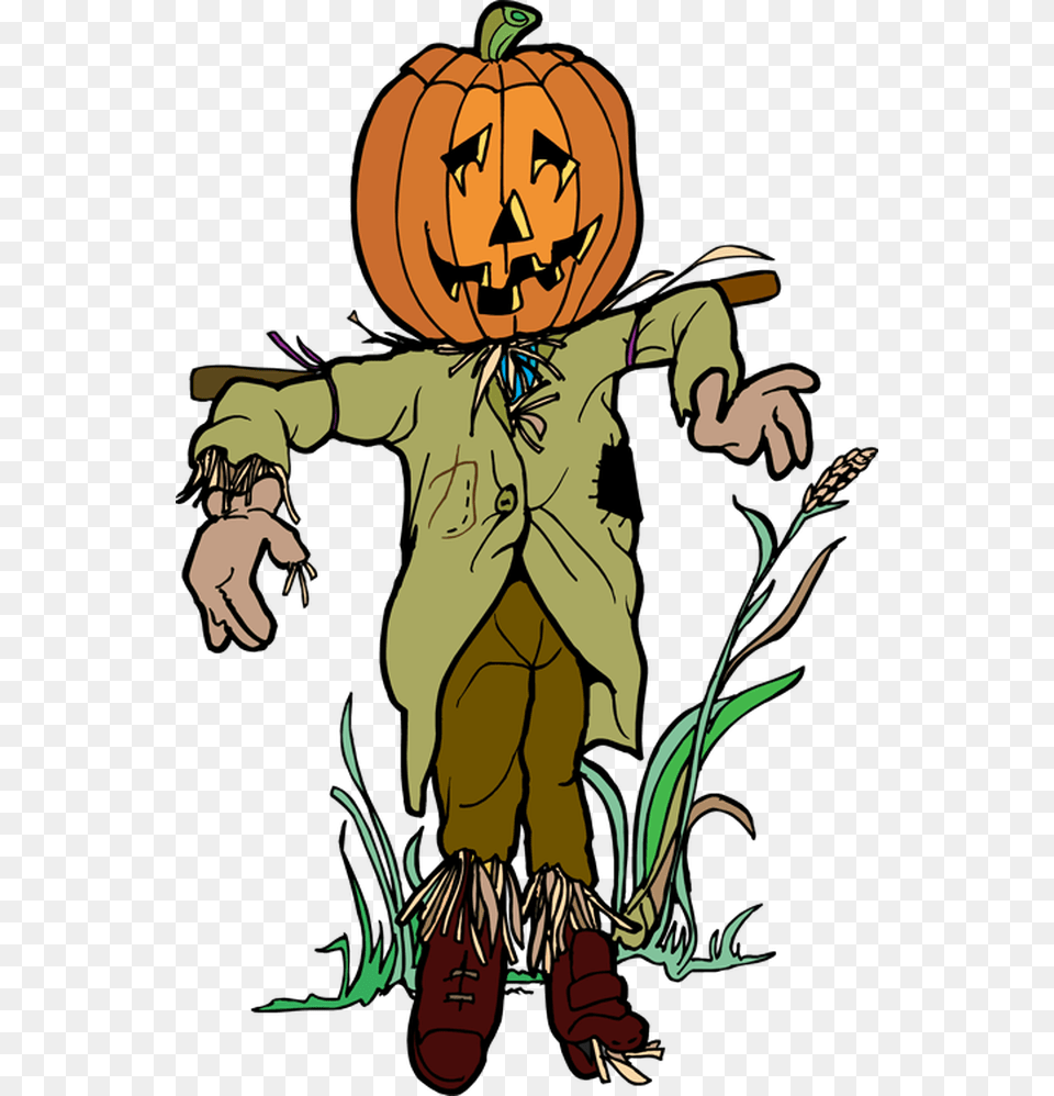 Scarecrow And Pumpkin Clipart, Baby, Person, Face, Head Free Png