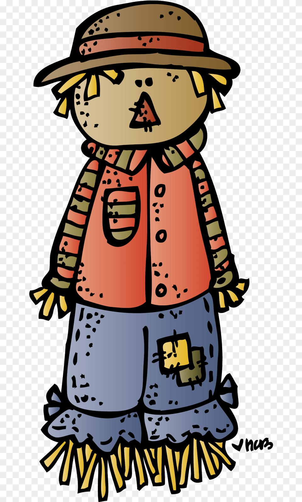 Scarecrow Clipart Colored Melonheadz Fall Clipart, Baby, Person, Face, Head Png