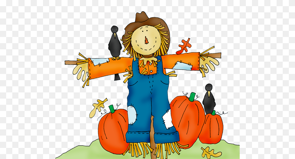 Scarecrow Clipart Fall Festival Scarecrow And Pumpkin Clipart, Animal, Bird, Penguin Free Png