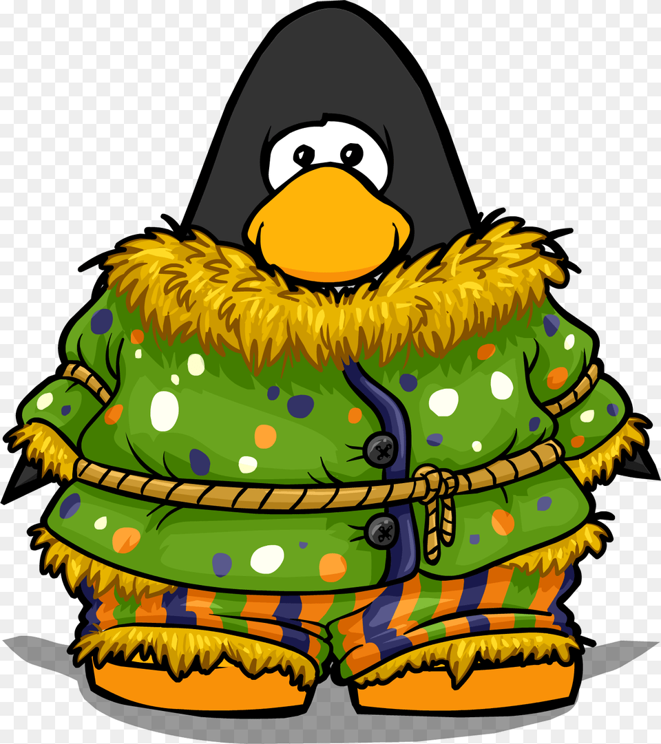 Scarecrow From A Player Card Club Penguin Hat, Clothing, Coat, Baby, Person Free Png