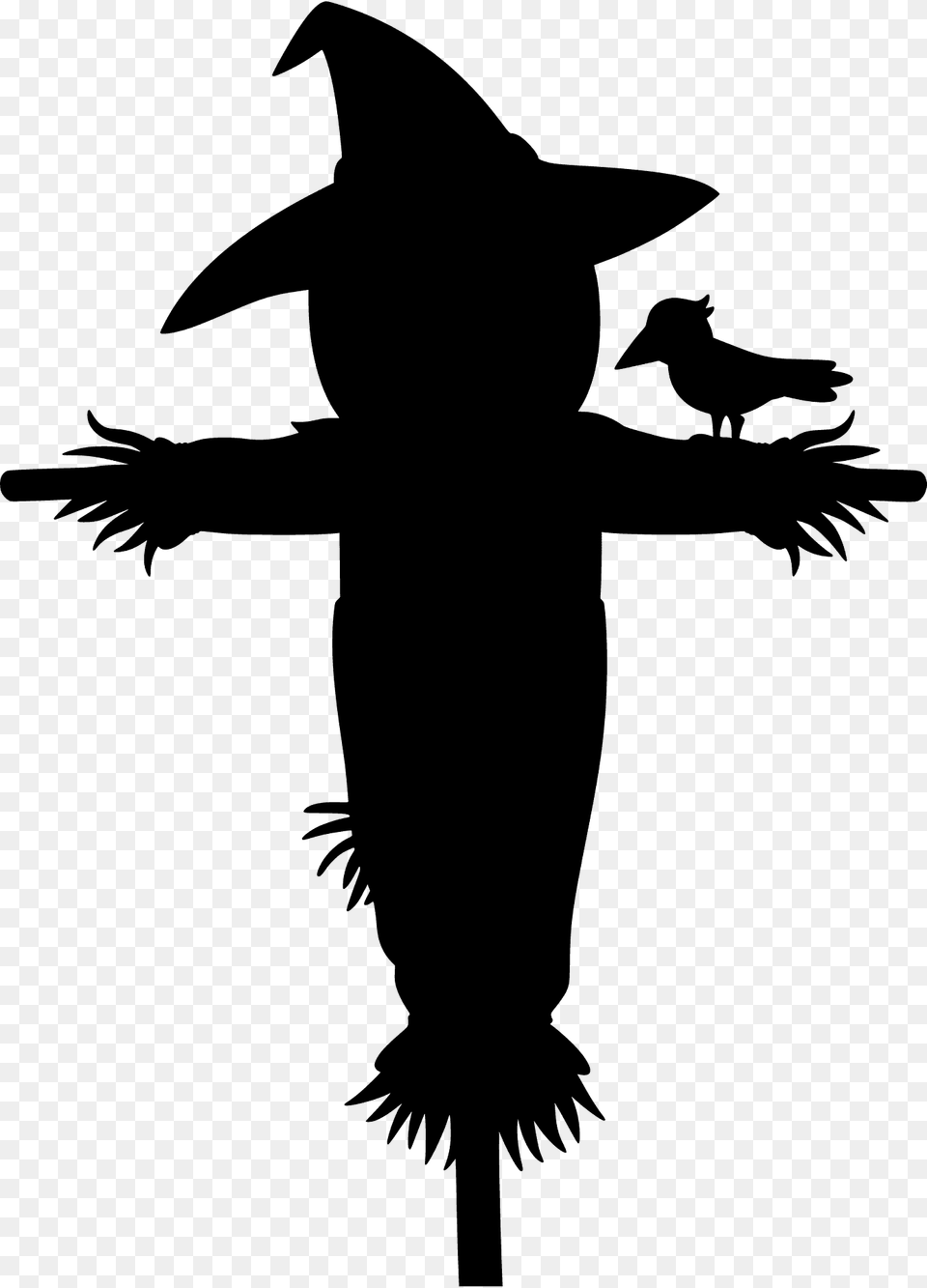 Scarecrow Silhouette, Animal, Bird, Fish, Sea Life Png Image