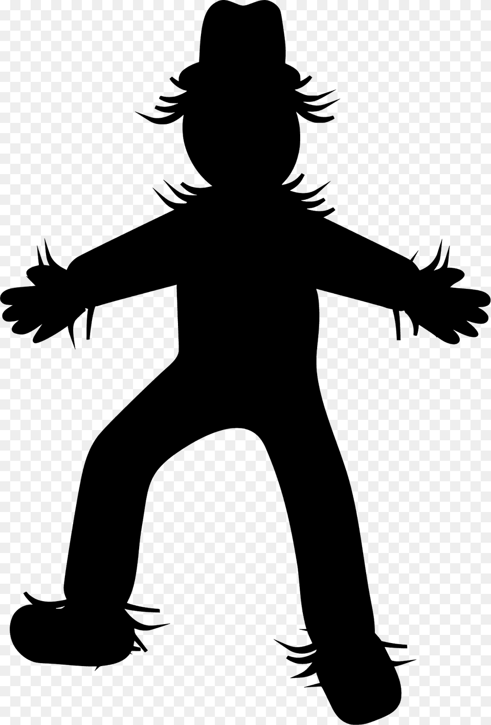 Scarecrow Silhouette, Clothing, Hat, Person Free Png Download