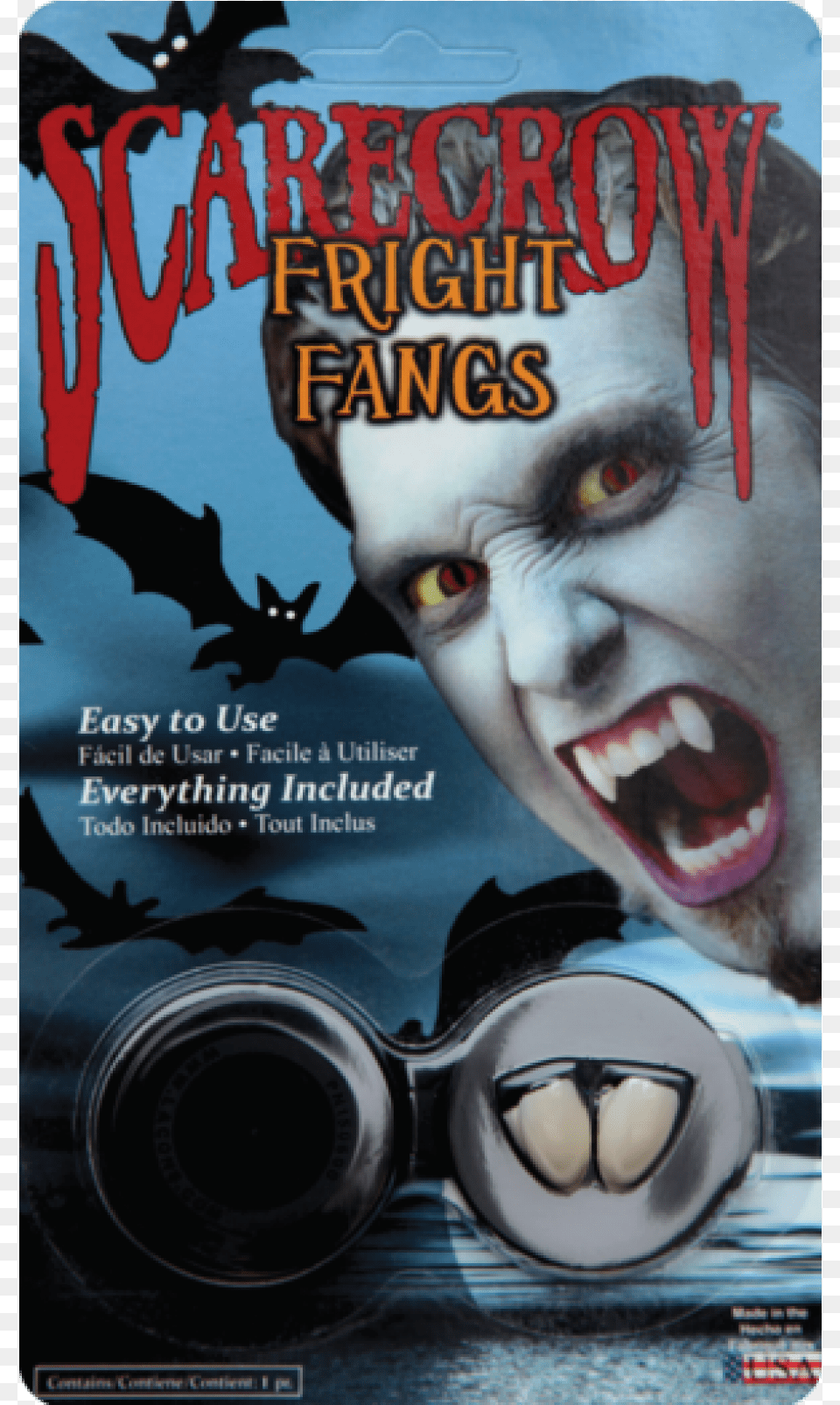 Scarecrow Vampire Classic Fangs Vampire Teeth, Advertisement, Poster, Person, Face Free Png Download
