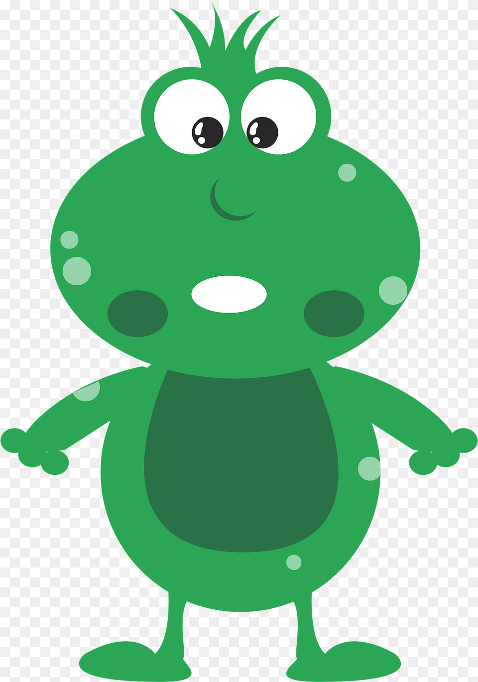 Scared Cartoon Frog Clipart, Green, Animal, Bear, Mammal Png Image