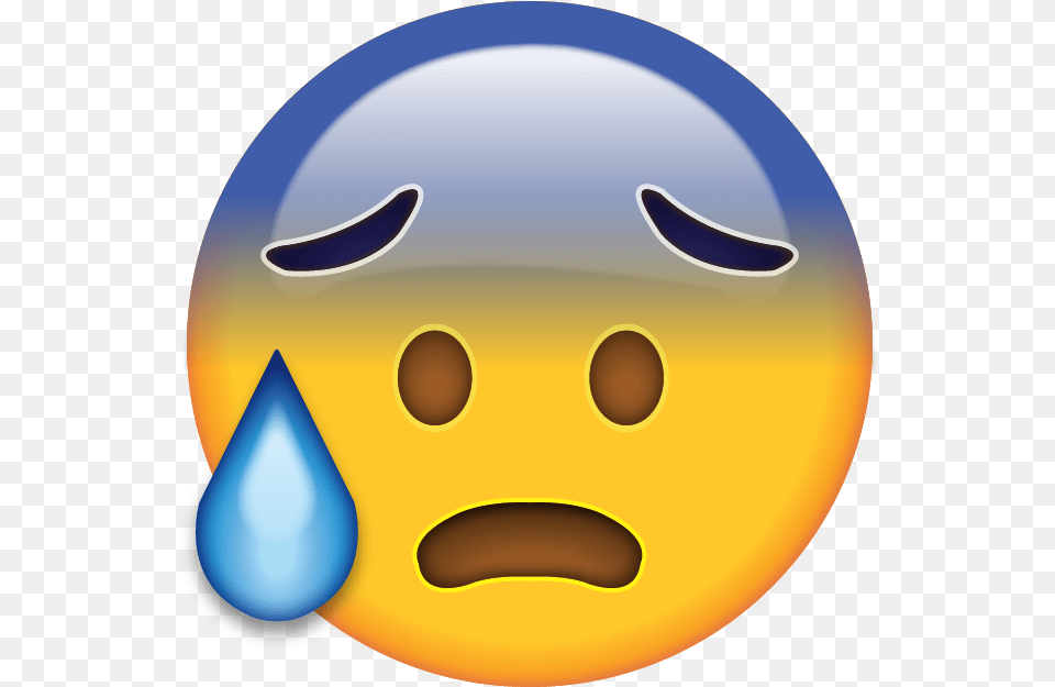 Scared Emoji, Sphere, Disk Free Png