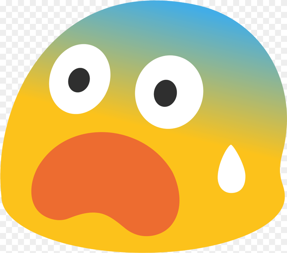 Scared Emoji Android Shock Emoji, Disk, Egg, Food, Clothing Png