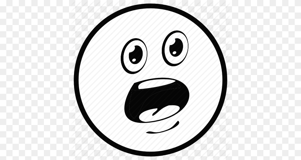 Scared Emoticon Black And White Clipart Smiley Emoticon Png Image