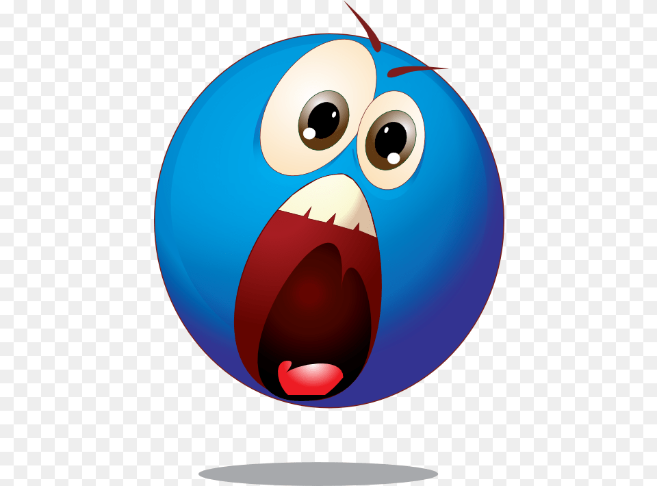 Scared Face Emoticon N3 Image Emoticon Blue, Sphere, Disk Free Transparent Png