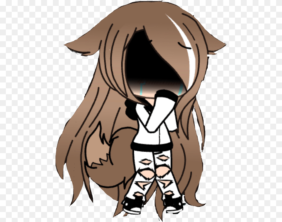 Scared Gacha Life Gachalife Sad Cry Crybaby Gacha Life Girl Sad, Book, Comics, Publication, Manga Free Transparent Png