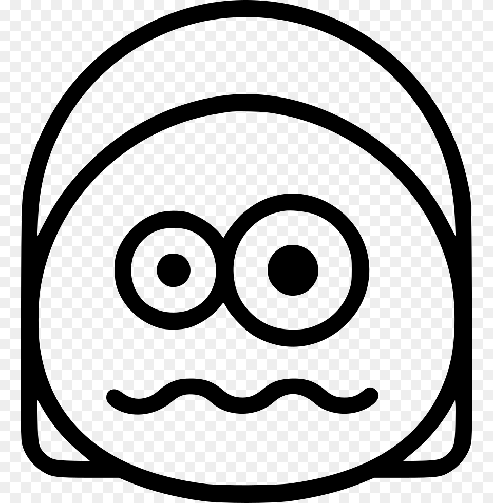 Scared Icon, Head, Person, Face, Stencil Free Png Download