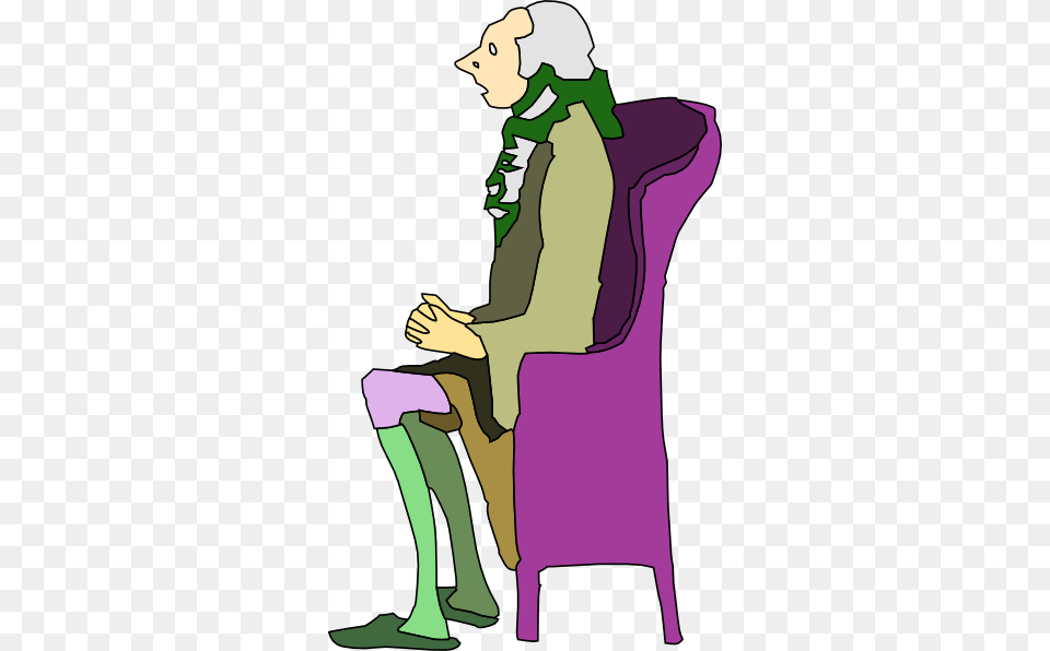 Scared Man Sitting On Chair Clip Art, Clothing, Footwear, Purple, Shoe Free Transparent Png