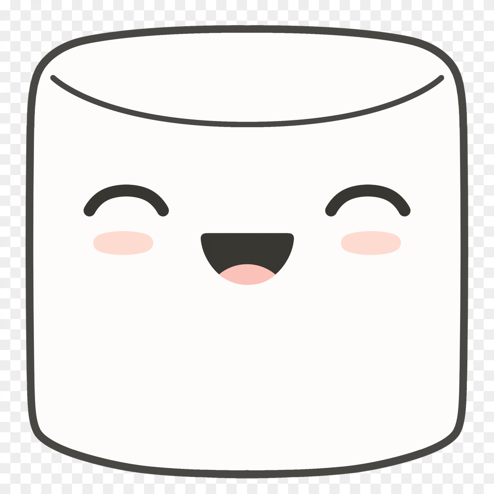 Scared Mouth Marshmallow With A Happy Face, Person Png Image