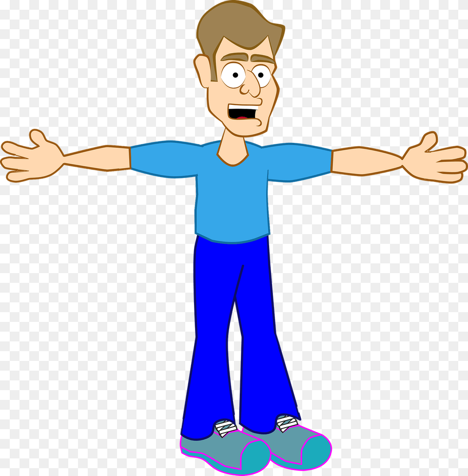 Scared Person Cartoon, Face, Head, Clothing, Footwear Free Png