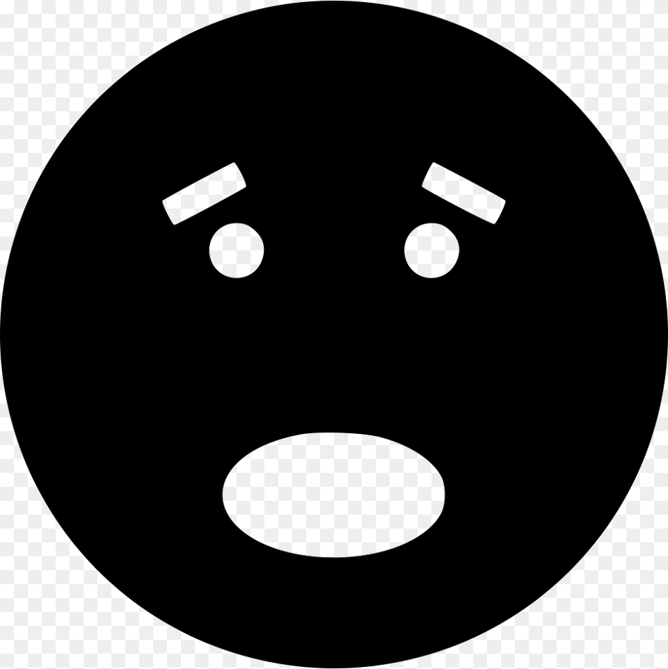 Scared Smiley Face Icon, Lighting, Sphere, Stencil, Astronomy Free Png