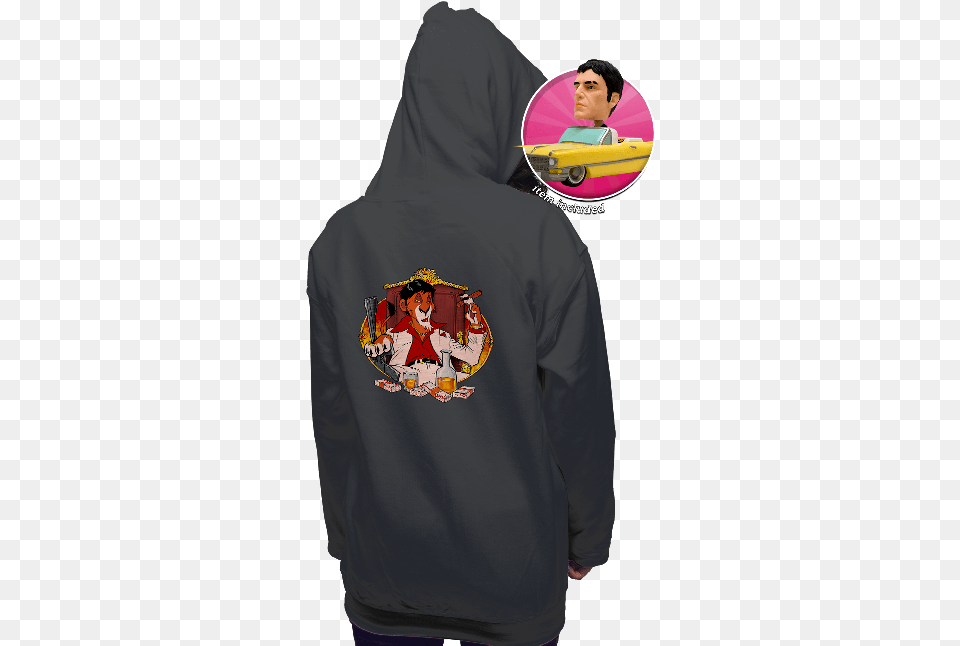 Scarface Bundle Hooded, Hoodie, Clothing, Coat, Sweatshirt Png Image