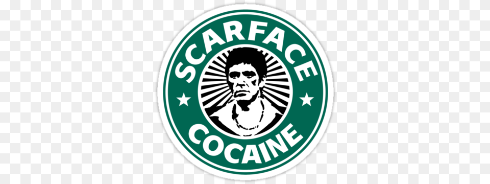 Scarface Cocaine Stickers, Logo, Adult, Male, Man Png Image