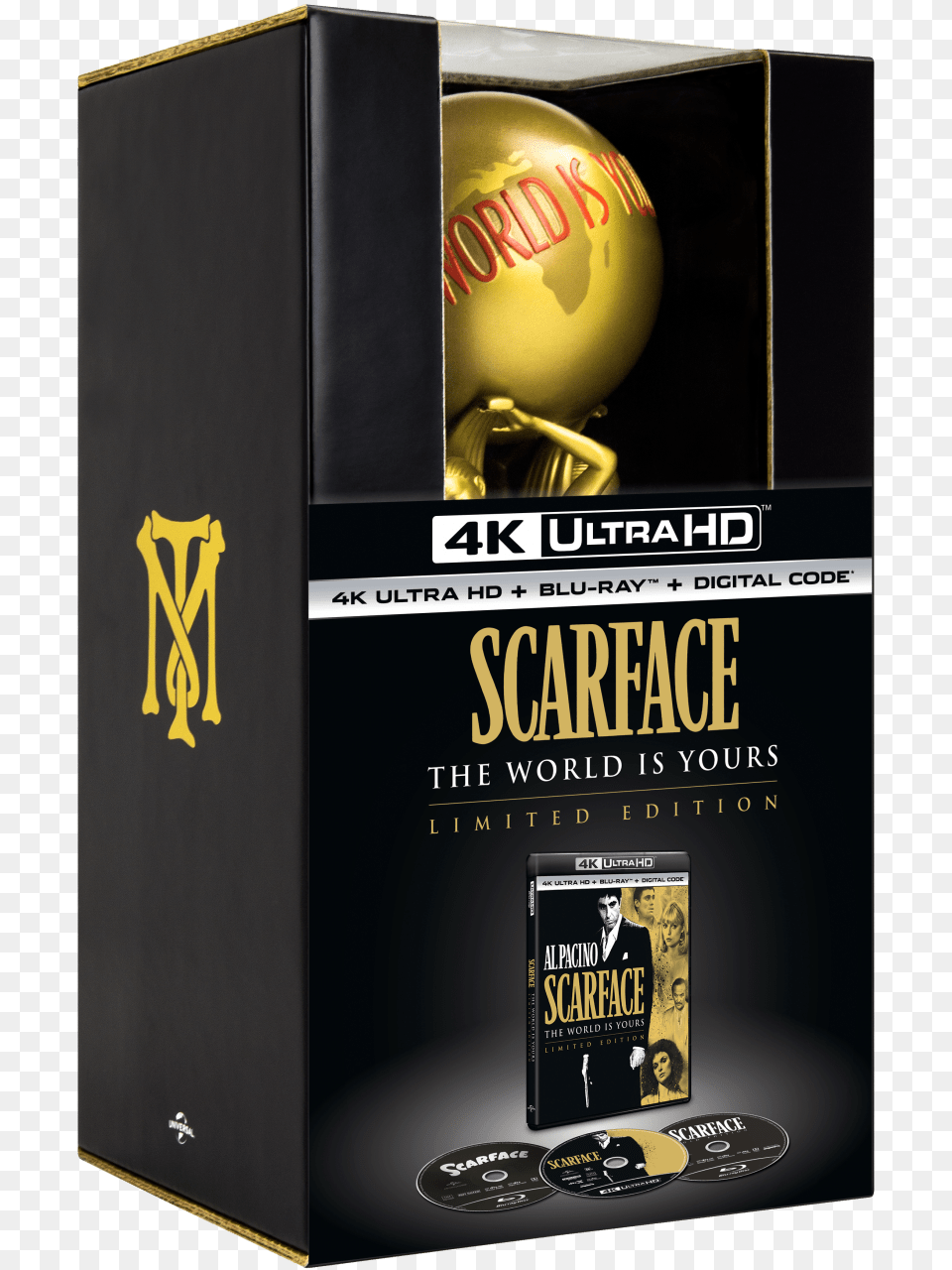 Scarface The World Is Yours 4k Ultra Hd Gift Set Scarface 4k Limited Edition, Person, Face, Head, Sphere Png Image