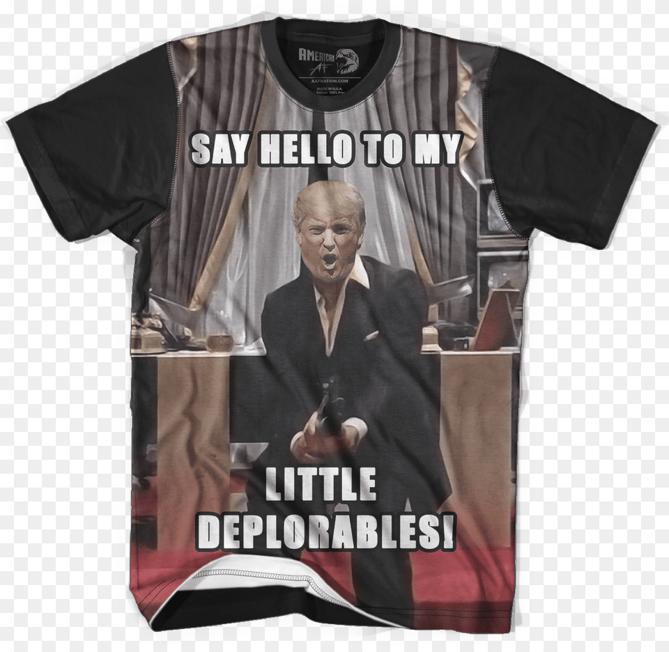 Scarface Trump Misfits Legacy Of Brutality Shirt, Clothing, T-shirt, Adult, Male Free Png
