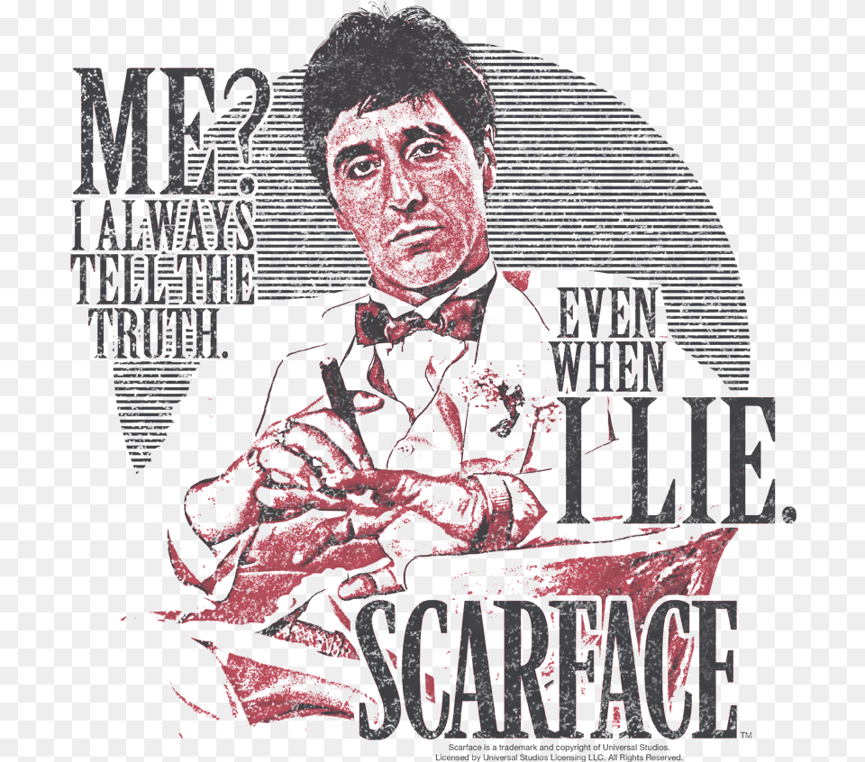 Scarface Truth Men S Crewneck Sweatshirt Scarface, Advertisement, Poster, Adult, Male Png Image